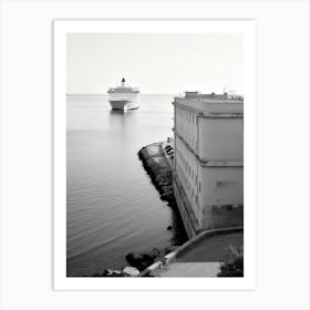 Civitavecchia, Italy, Black And White Photography 4 Art Print