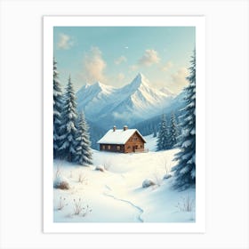 A Winter's Retreat Art Print