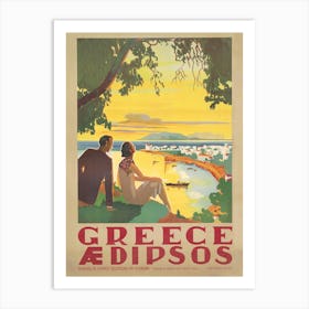 Greece Aidipsos Art Print