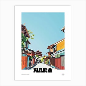 Nara Japan 2 Colourful Travel Poster Art Print