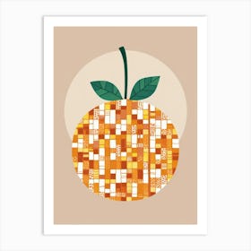 Orange Mosaic 1 Art Print