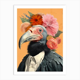 Bird With A Flower Crown California Condor 2 Art Print