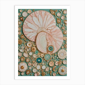 Pink And Gold Treasures Art Print