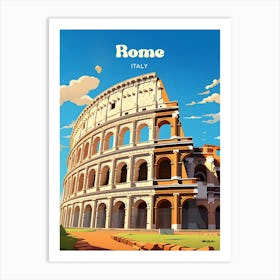 Rome Italy Spartan Travel Art Art Print