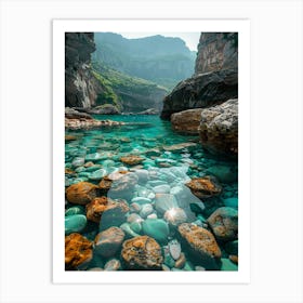 Clear Water In A Gorge 1 Art Print