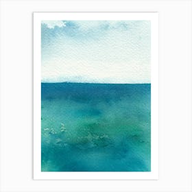 Watercolor Of The Ocean 1 Art Print