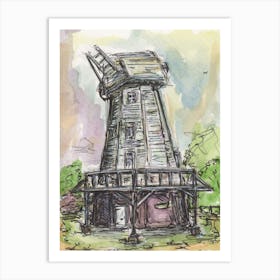 Woodchurch Windmill 27th April 2024 Art Print