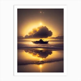 Boat In The Sky Art Print