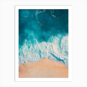 Aerial View Of Ocean Waves Art Print