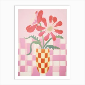 Freesias Flower Vase 1 Art Print