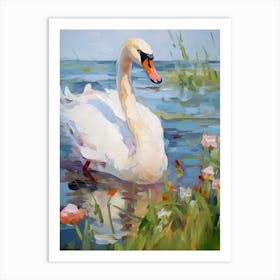 Bird Painting Swan 3 Art Print