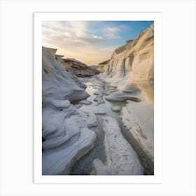 Sarakiniko Milos island Art Print