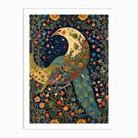 William Morris Peacock In The Forest 1 Art Print