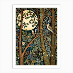 William Morris Moon In The Woods 2 Art Print