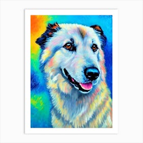 Keeshond Fauvist Style Dog Art Print