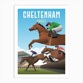 Cheltenham Races Horse Racing Festival Racecourse Art Print
