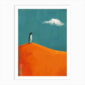 Penguin In The Desert 3 Art Print