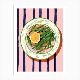 A Plate Of Olives, Top View Food Illustration 1 Art Print