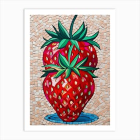 Strawberry Mosaic 2 Art Print