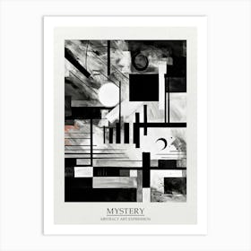 Mystery Abstract Black And White 6 Poster Art Print