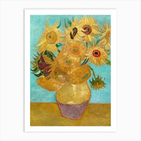 Sunflowers In A Vase Art Print