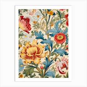 Floral Wallpaper 391 Art Print