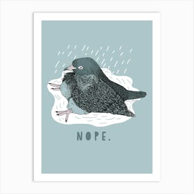 Nope Pigeon Art Print
