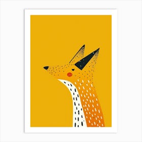 Yellow Coyote 2 Art Print