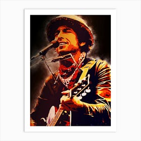 Bob Dylan Perform Art Print