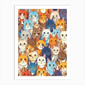 Many Cats 1 Art Print