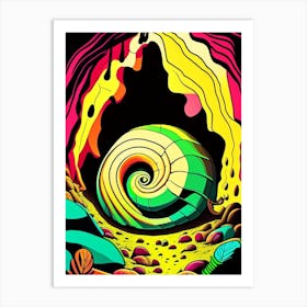 Snail In Cave Pop Art Art Print