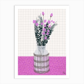 Pink Wild Flowers Art Print
