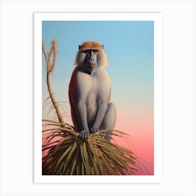 Baboon 1 Tropical Animal Portrait Art Print