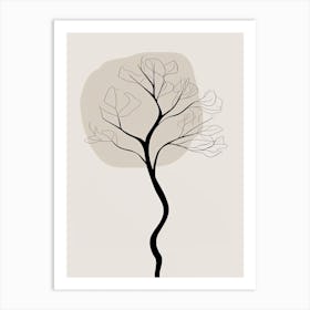 Tree Line Art Abstract 6 Art Print