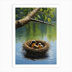 Floating Birds Nest Art Print