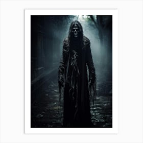 Ancient Health Frightened Daemon Human Rip Costume Scarey Afraid Invisible Evil Spook Ma (16) Art Print