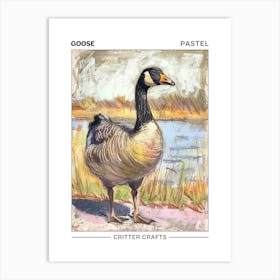 Goose Pastel Watercolour 3 Poster Affiche