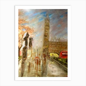 Rainy day in London Art Print