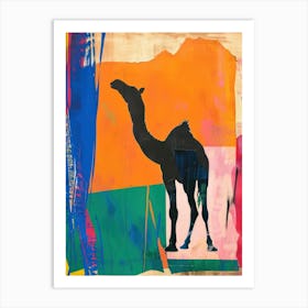 Camel 4 Cut Out Collage Art Print