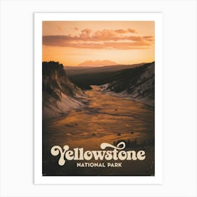 Yellowstone National Park Vintage V 07 Art Print