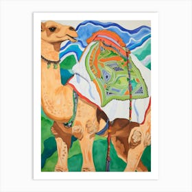 Maximalist Animal Painting Camel Art Print
