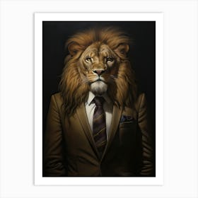 Lion Art Painting Contemporary Style 2 Art Print