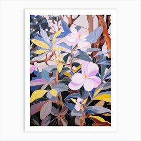 Periwinkle 3 Flower Painting Art Print