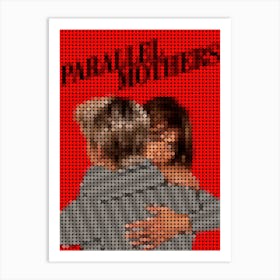 Paralle Mothers In A Pixel Dots Art Style Art Print