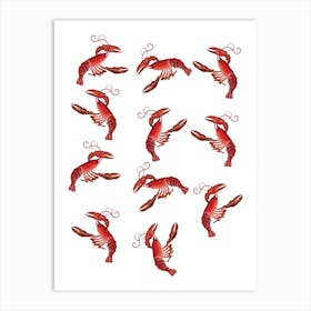 Lobsters Art Print