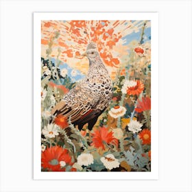 Grouse 3 Detailed Bird Painting Art Print