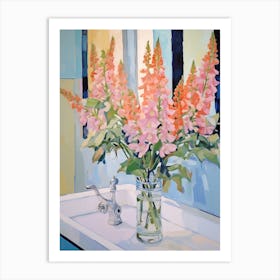 A Vase With Foxglove, Flower Bouquet 1 Art Print