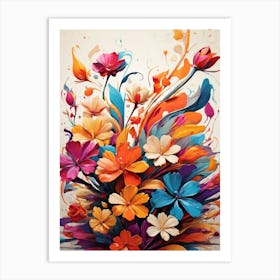 Colorful Flowers Art Print