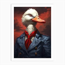 Duck In A Suit Art Print