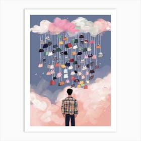 Cloud Hats Art Print